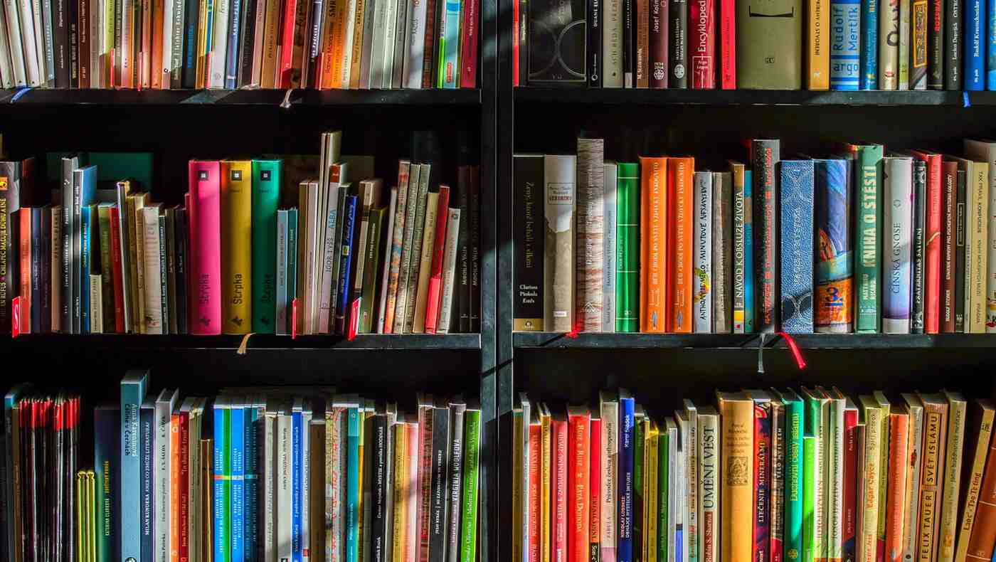 Books on a bookshelf